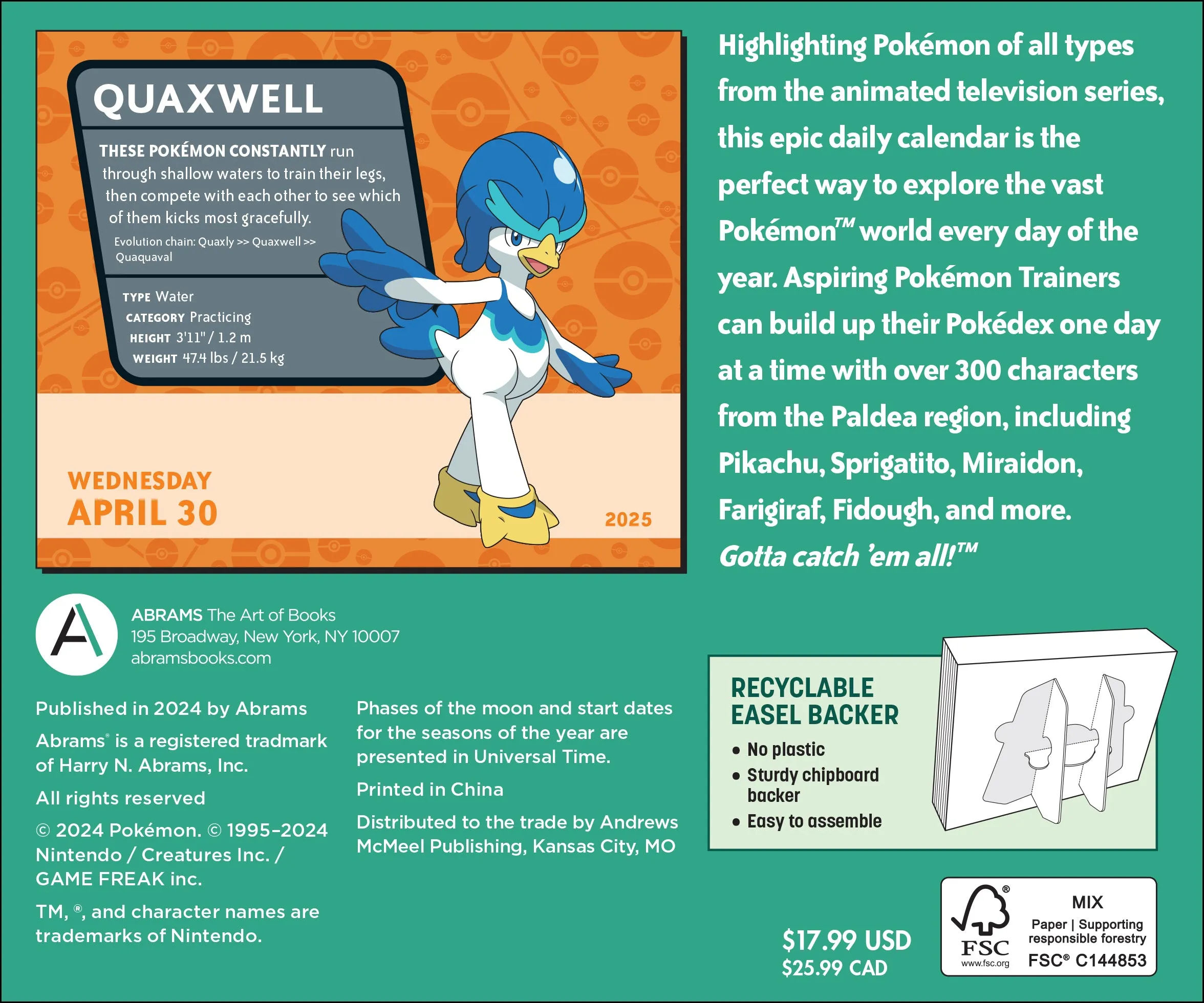 2025 Pokémon Page-A-Day Calendar