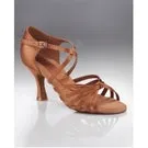 2.5" Tatiana Flared Heel Latin Sandal -- Antique Silk