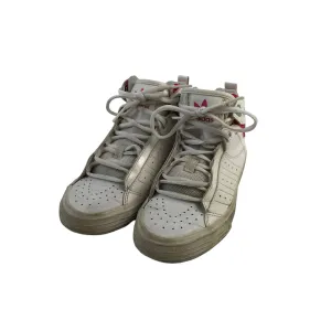 Adidas White and Red High Tops Trainers Size UK 4