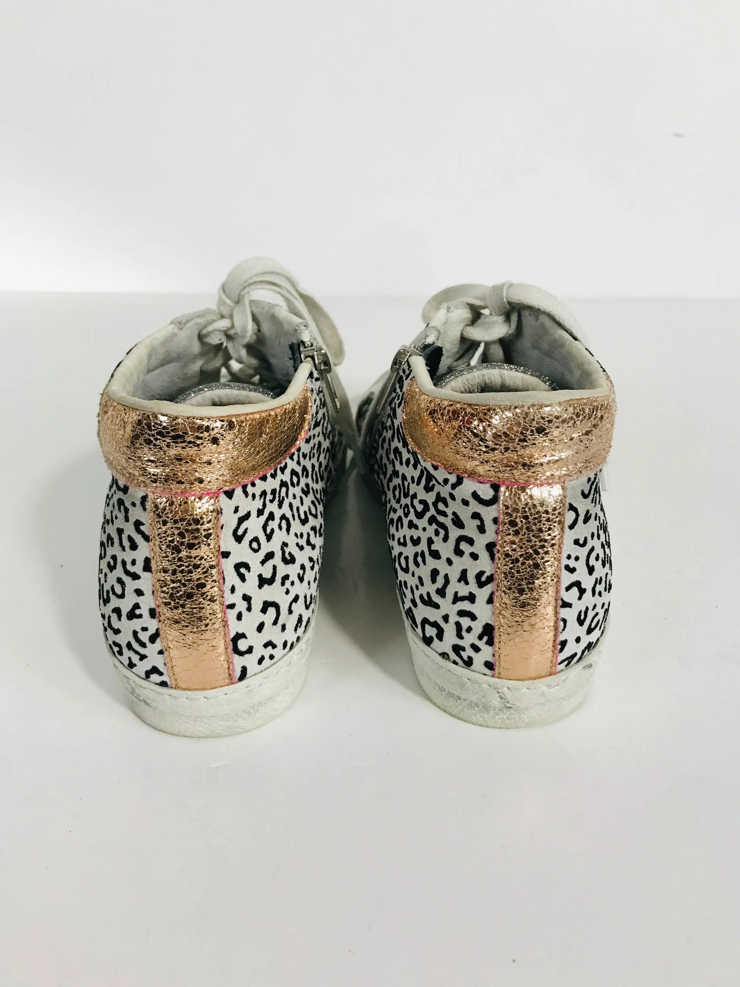 Air & Grace Women's Leopard Print Hi Top Trainers | EU38 UK5 | Multicoloured
