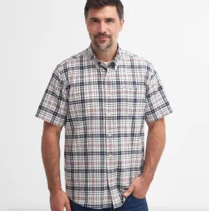 Barbour Drafthill Short Sleeve Shirt Navy/Red Plaid