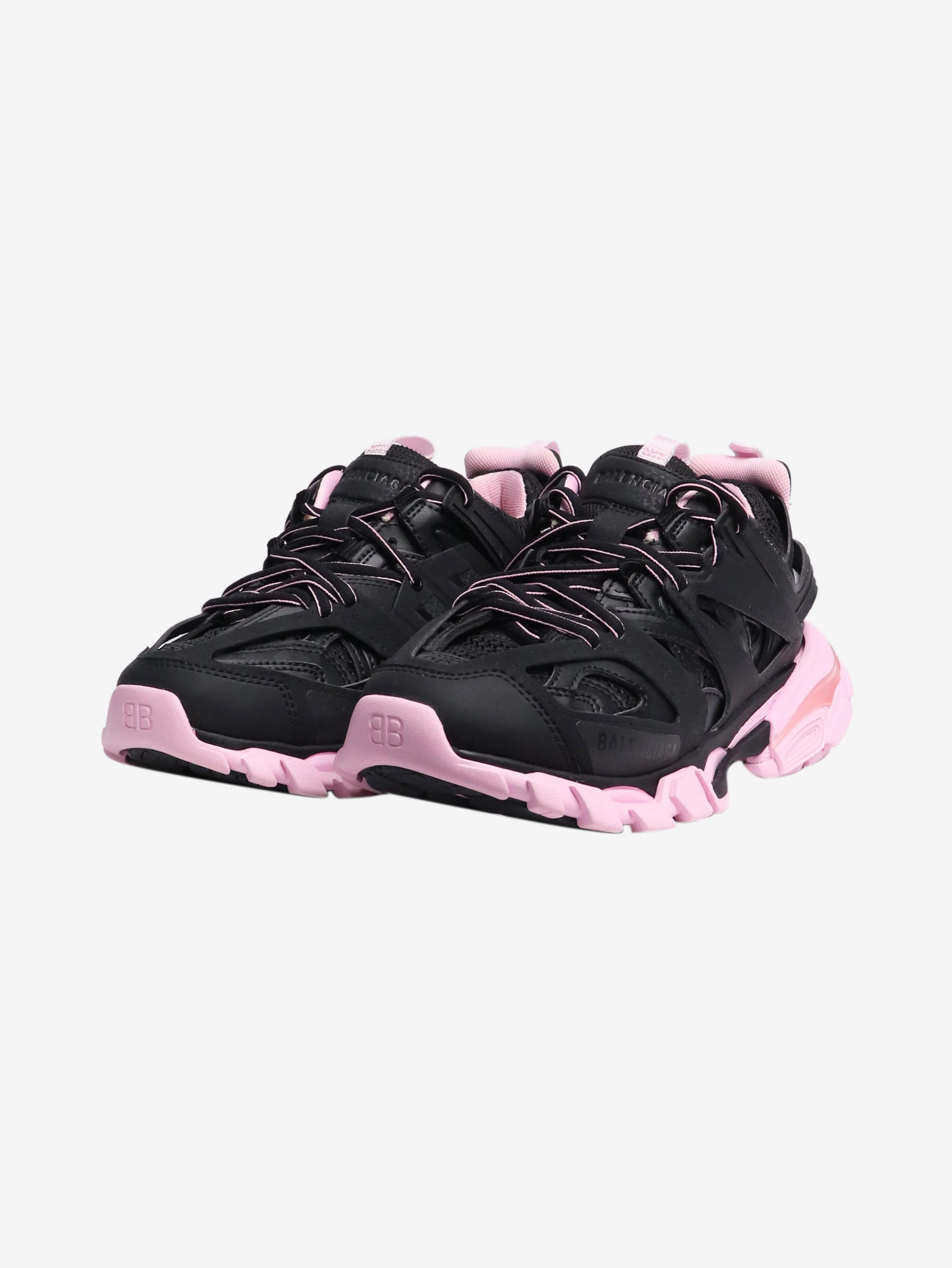 Black and pink Track trainers - size EU 36