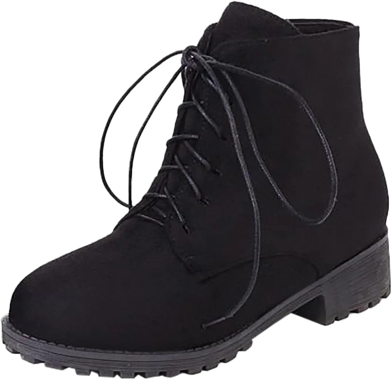 Black Booties for Women Ankle Black Wedge Booties Women Wide Width Boots Work Boot Shoe Laces Men Closed Back Lightweight Breathable Closed Toe Wide Fit Available