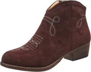 Black Booties for Women Ankle Womens Booties Fall 2024 Brown Boots Women Fall Ankle Barefoot Shoes Women Lightweight Cute Round Toe Pointed Toe Stacked Mid Heel