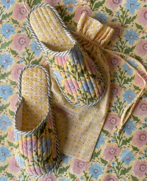 Bohemia Design Buttermilk Block Print Slippers