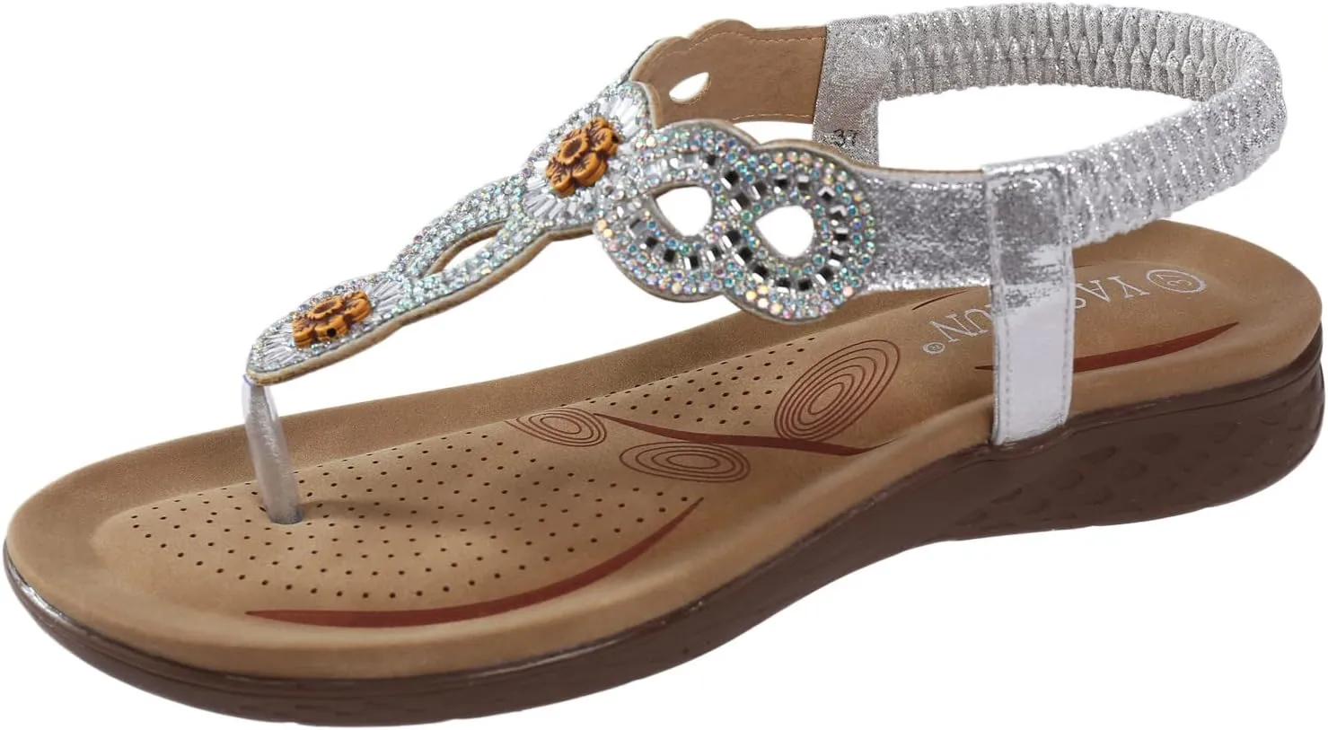 Boots for Women Dressy Summer Retro Orthopedic Sandals Ring Toe Outdoor Flip Flops Flat Heel Beach Slipper