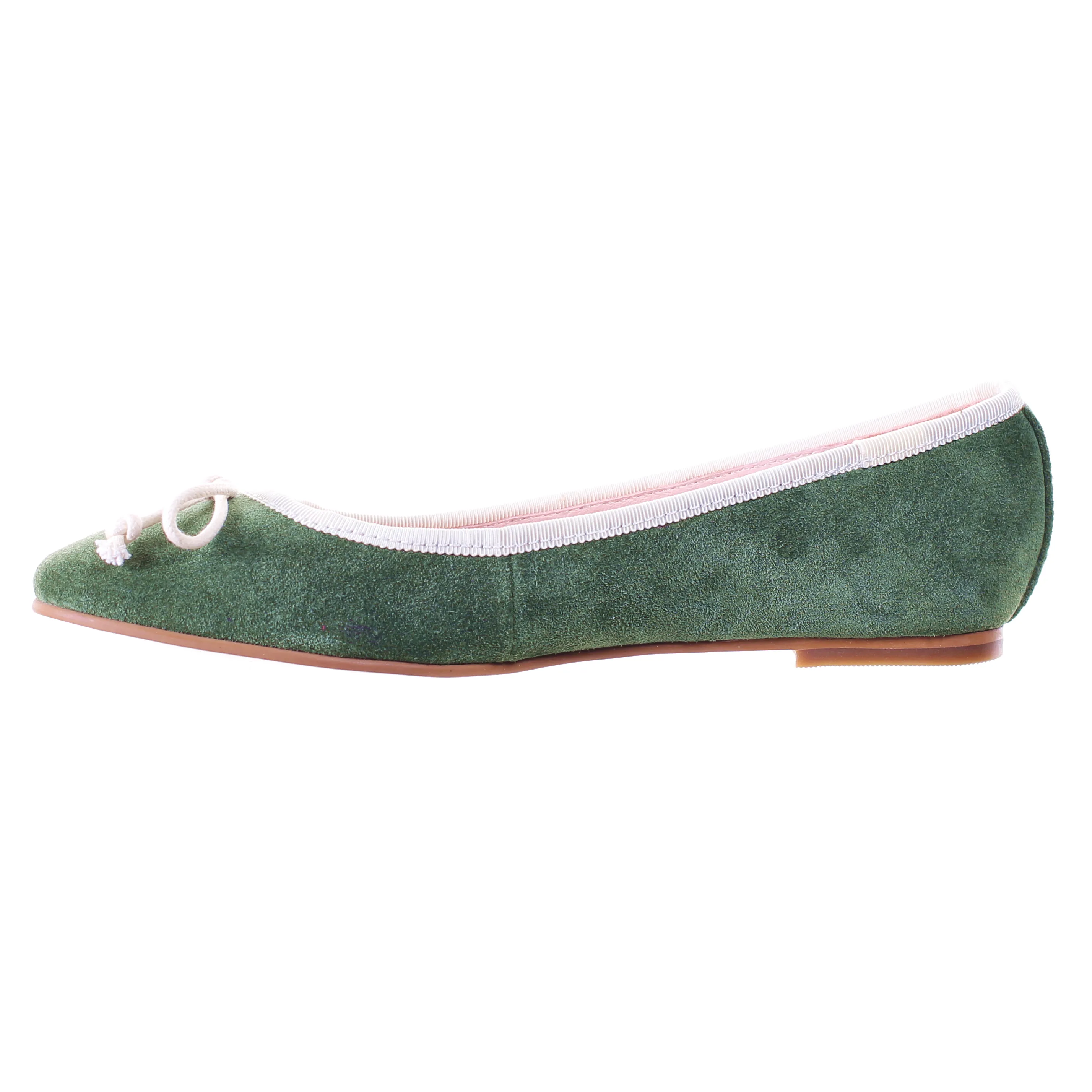 Bow suede ballerina (Green)