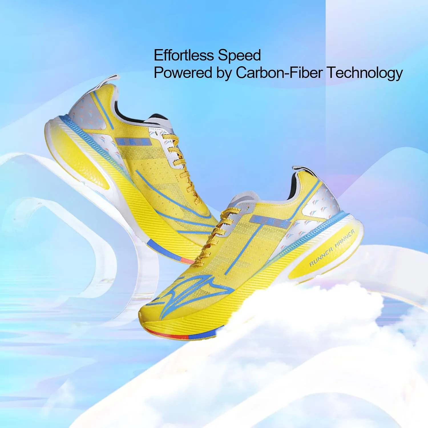 Carbon Plate Running Shoes for Men  Cushioned, Lightweight, Breathable, Non-Slip Road Sneakers