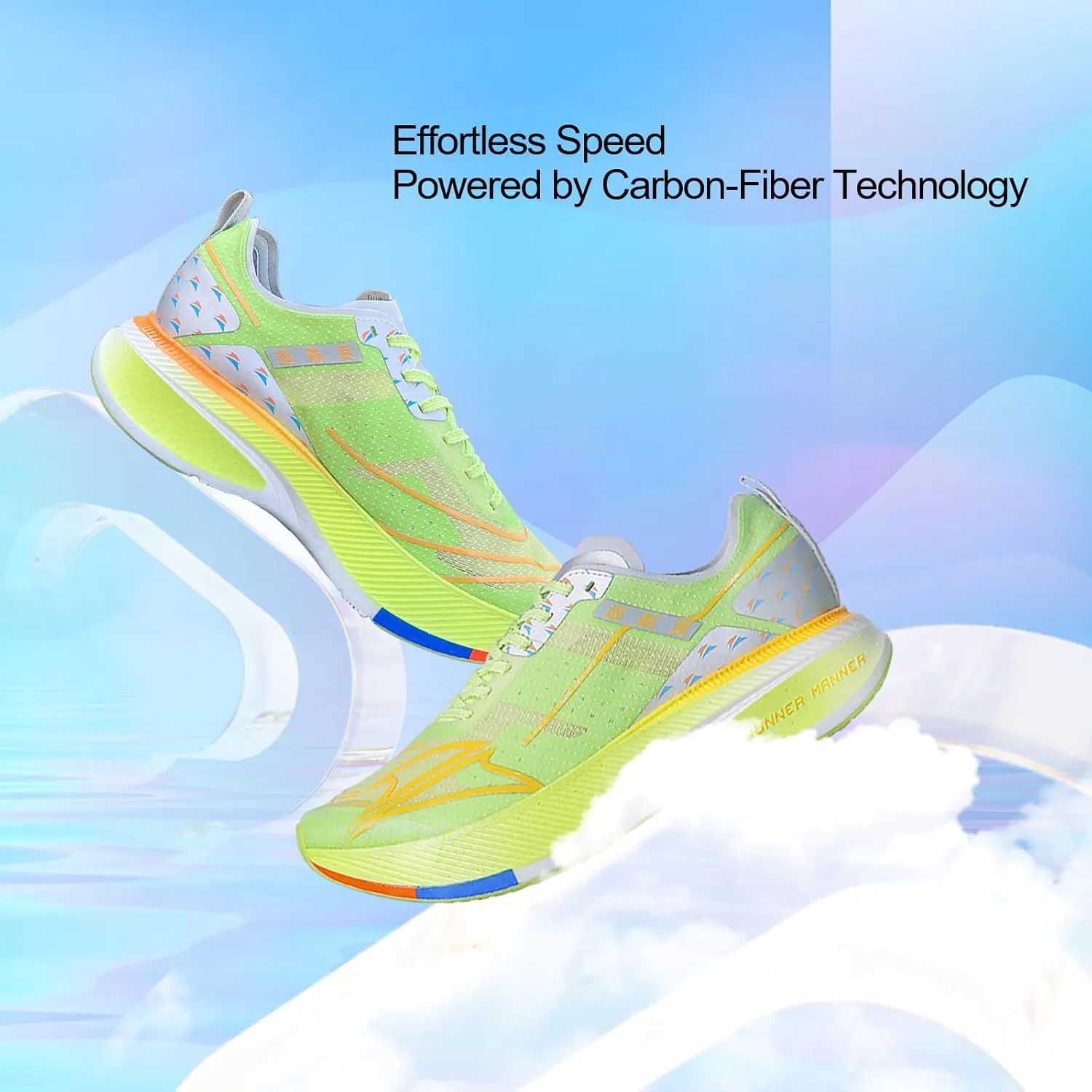 Carbon Plate Running Shoes for Men  Cushioned, Lightweight, Breathable, Non-Slip Road Sneakers