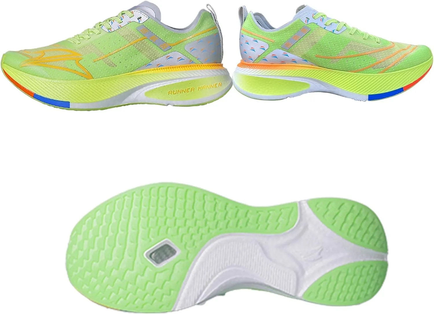 Carbon Plate Running Shoes for Men  Cushioned, Lightweight, Breathable, Non-Slip Road Sneakers