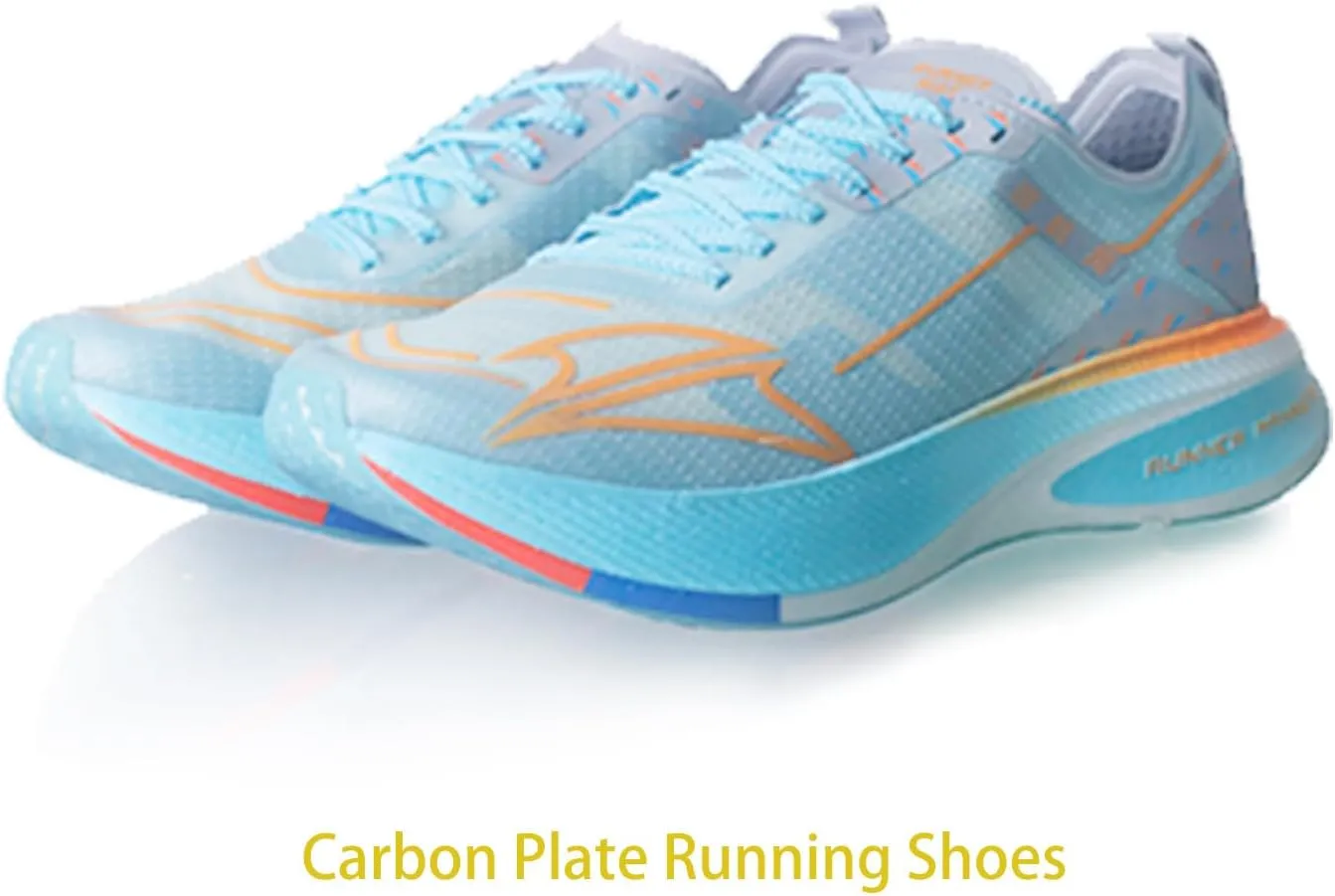 Carbon Plate Running Shoes for Men Cushioned, Lightweight, Breathable, Non-Slip Road Sneakers