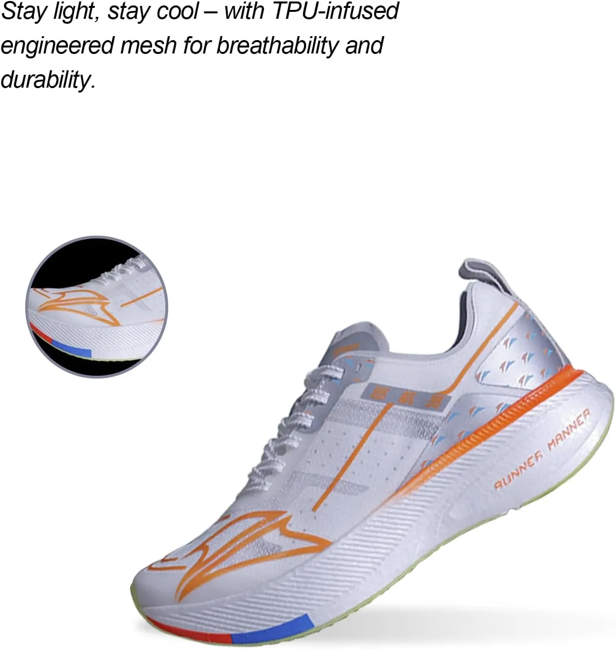 Carbon Plate Running Shoes for Men  Cushioned, Lightweight, Breathable, Non-Slip Road Sneakers