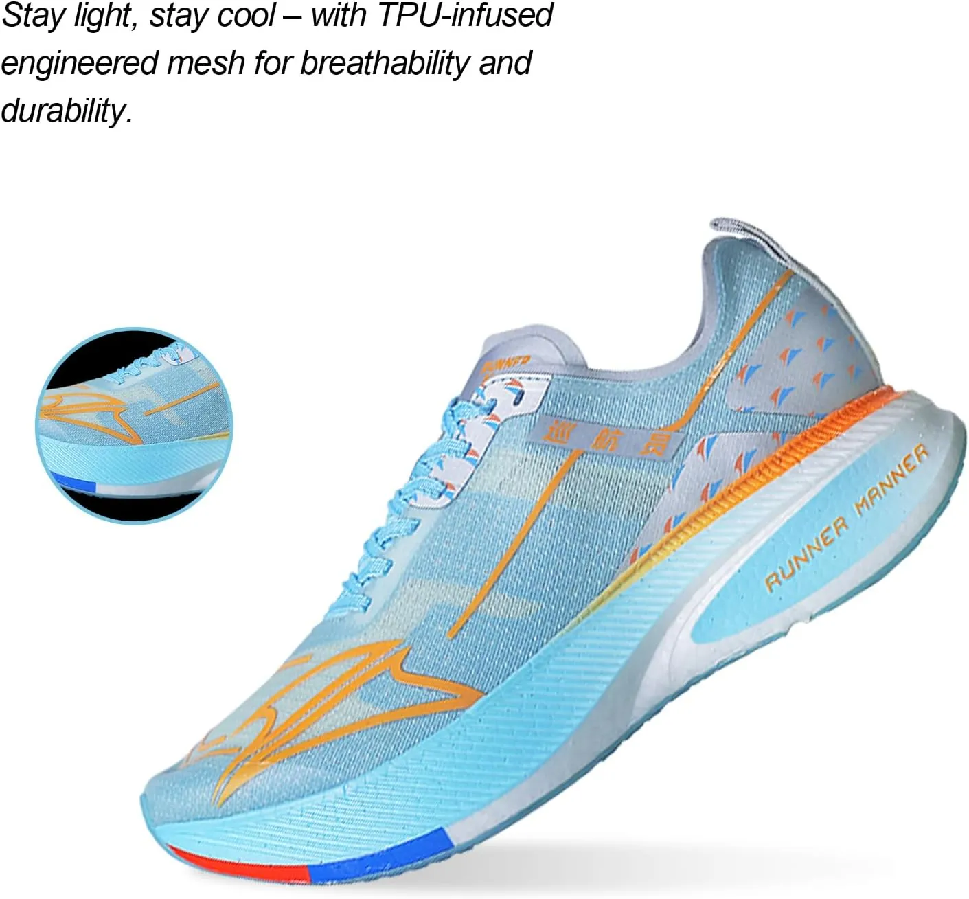 Carbon Plate Running Shoes for Men Cushioned, Lightweight, Breathable, Non-Slip Road Sneakers