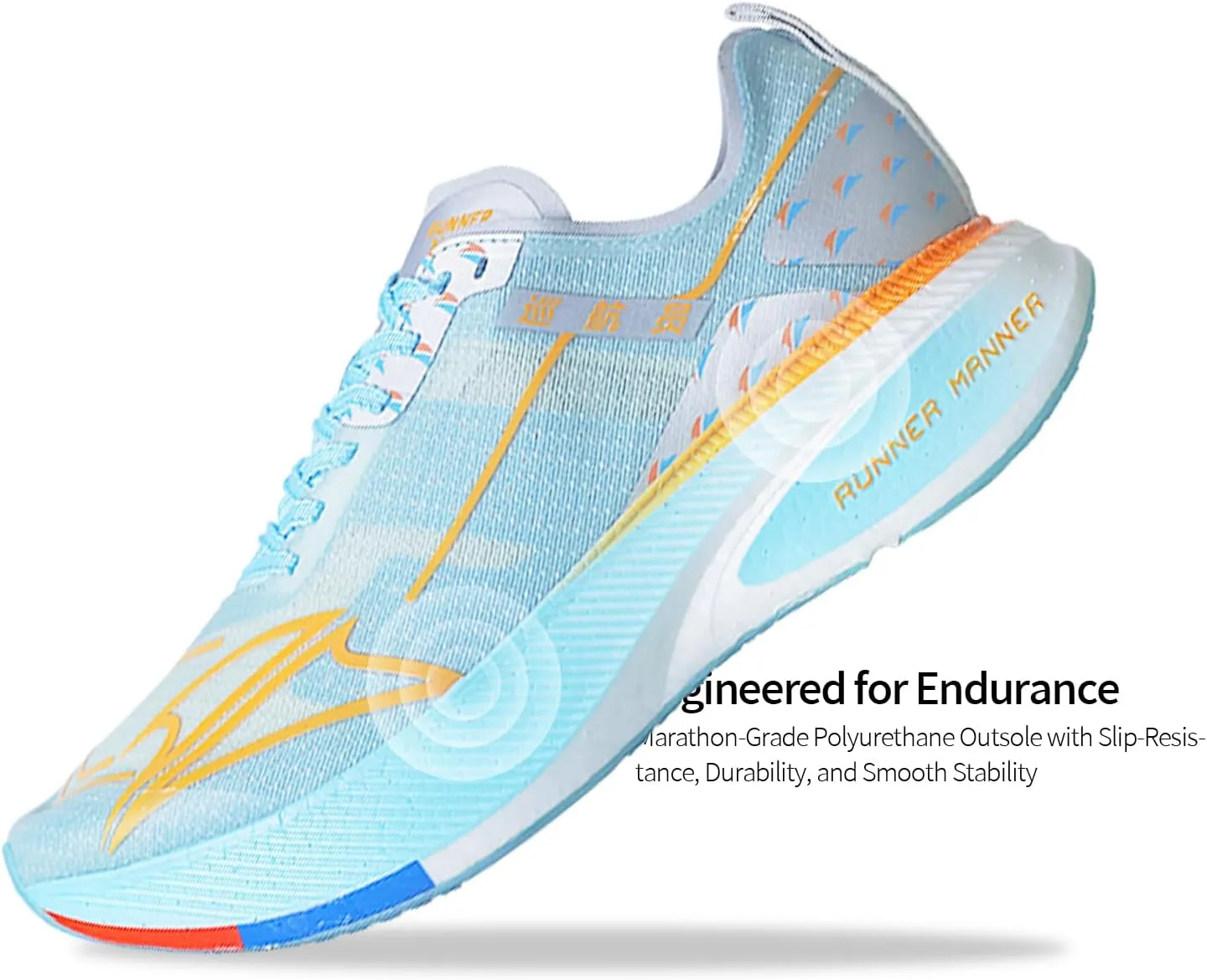 Carbon Plate Running Shoes for Men Cushioned, Lightweight, Breathable, Non-Slip Road Sneakers