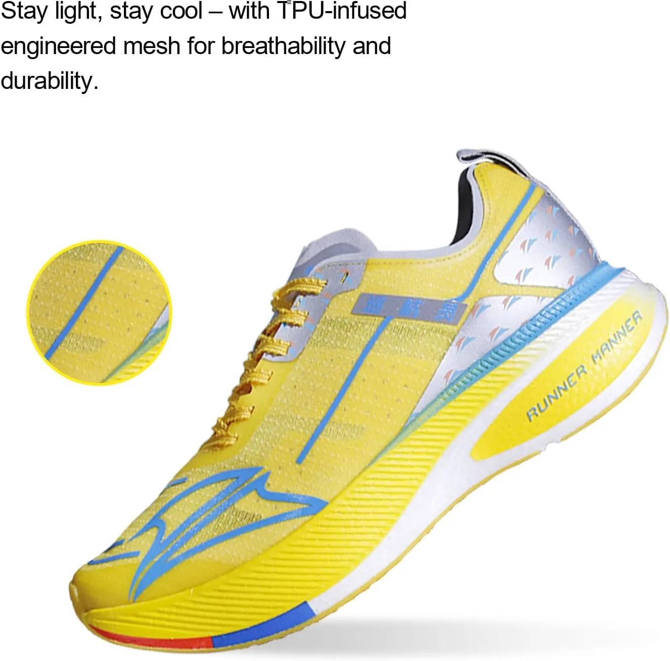 Carbon Plate Running Shoes for Men  Cushioned, Lightweight, Breathable, Non-Slip Road Sneakers
