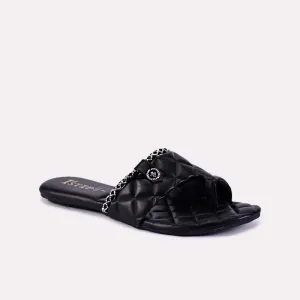 Caris Black Quilted Slippers 0412261