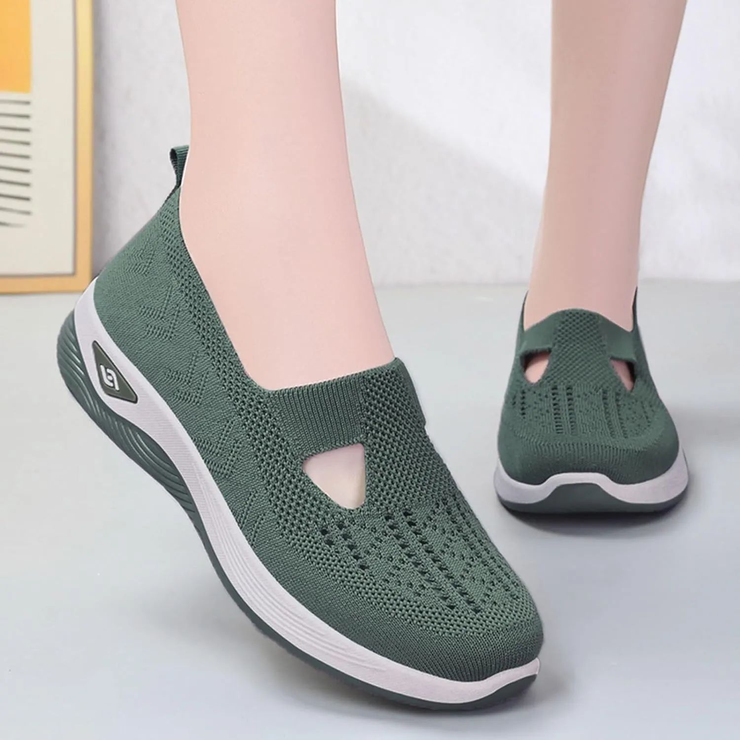 Cathalem Orthopedic Shoes for Women, Women's Woven Breathable Soft Sole Shoes, Orthopedic Shoes Orthopedic Sneakers for Women