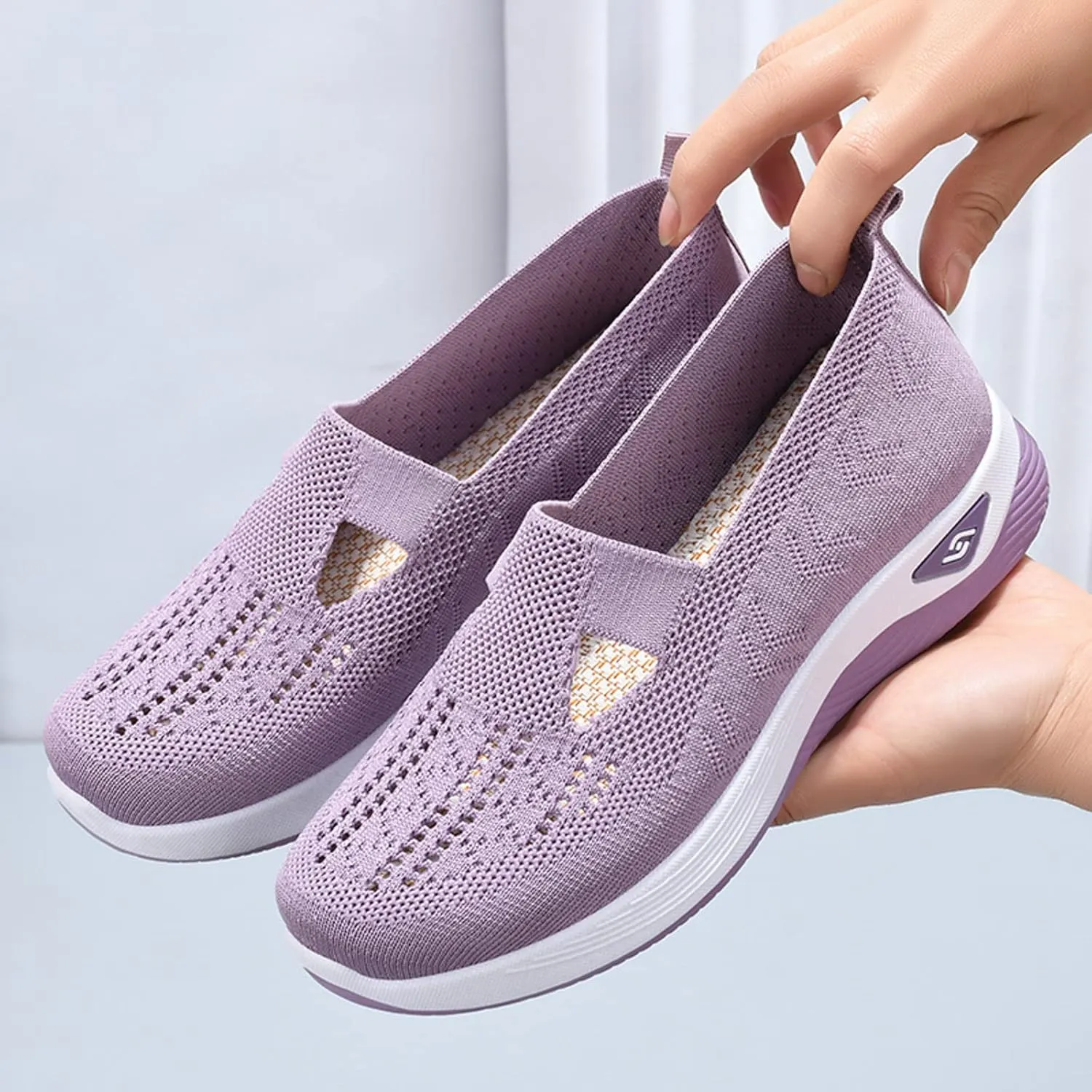 Cathalem Orthopedic Shoes for Women, Women's Woven Breathable Soft Sole Shoes, Orthopedic Shoes Orthopedic Sneakers for Women