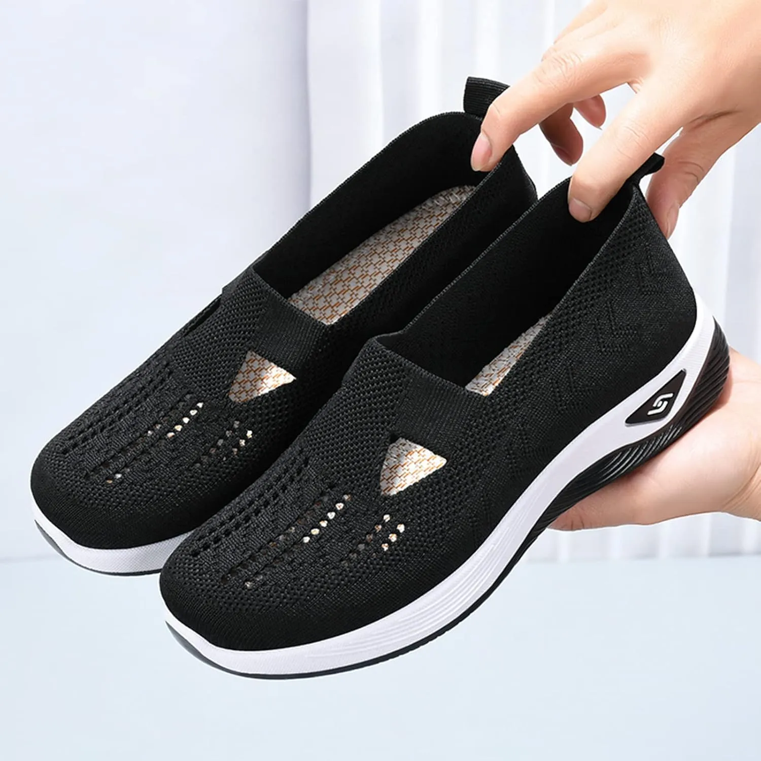 Cathalem Orthopedic Shoes for Women, Women's Woven Breathable Soft Sole Shoes, Orthopedic Shoes Orthopedic Sneakers for Women