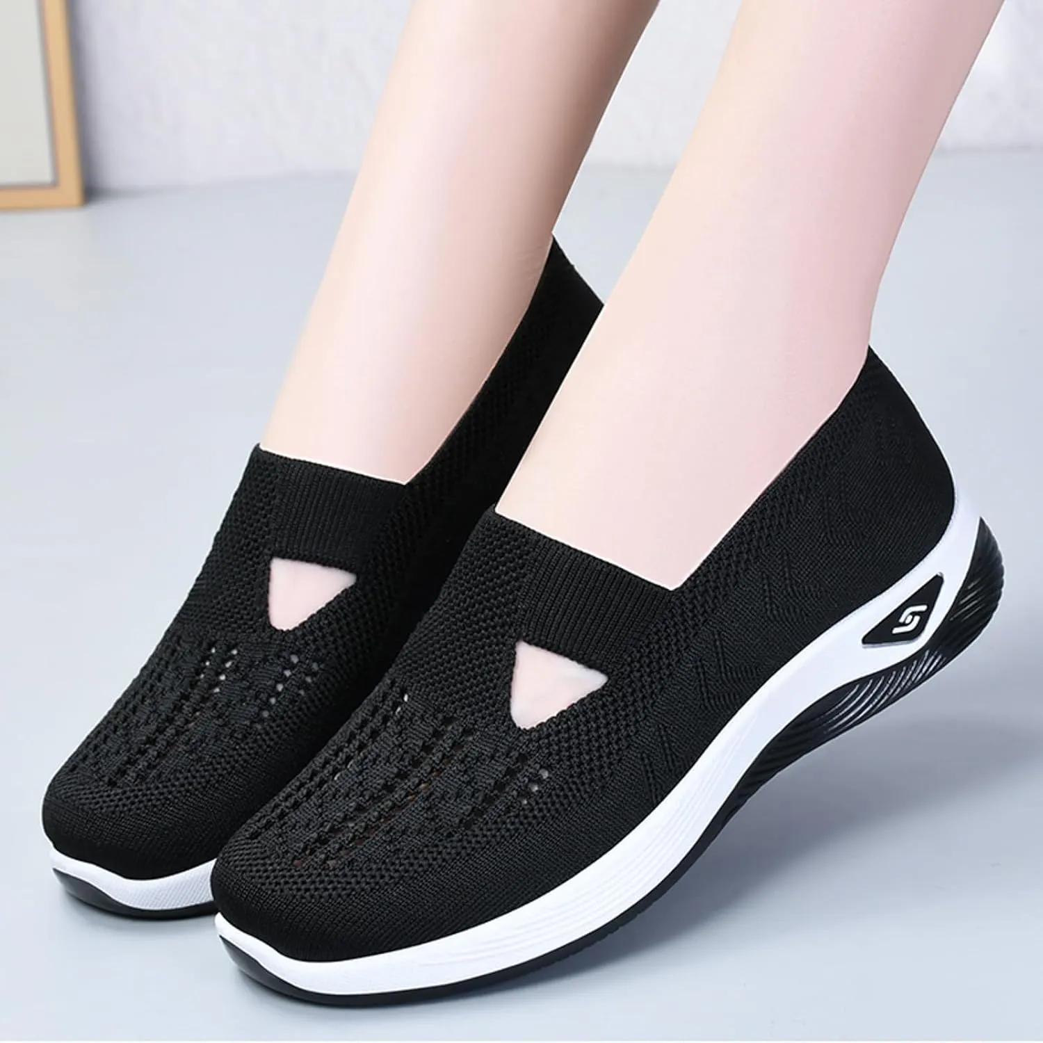 Cathalem Orthopedic Shoes for Women, Women's Woven Breathable Soft Sole Shoes, Orthopedic Shoes Orthopedic Sneakers for Women