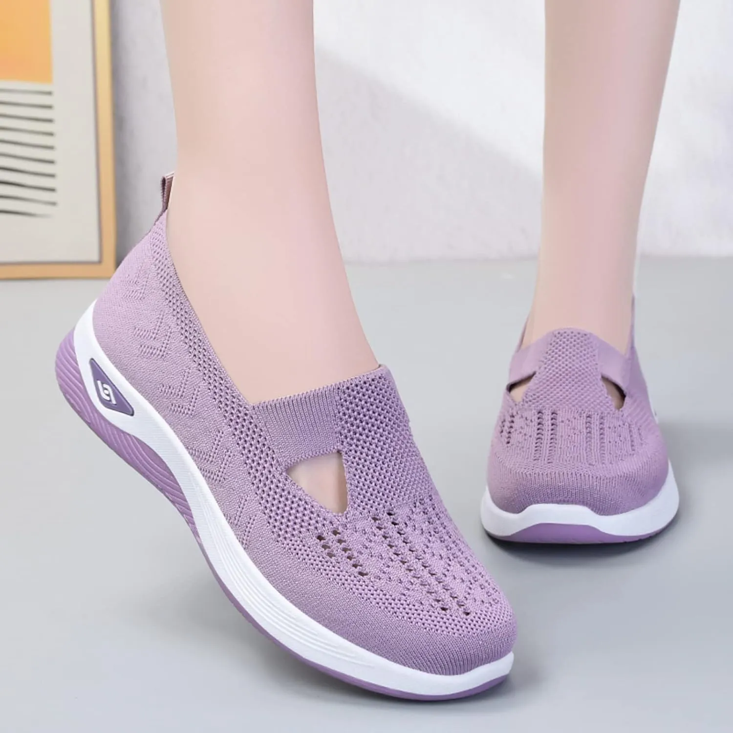 Cathalem Orthopedic Shoes for Women, Women's Woven Breathable Soft Sole Shoes, Orthopedic Shoes Orthopedic Sneakers for Women