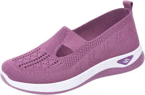 Cathalem Orthopedic Sneakers for Women, Women's Woven Orthopedic Breathable Soft Sole Shoes 2024 Comfortable Mesh Shoes Women