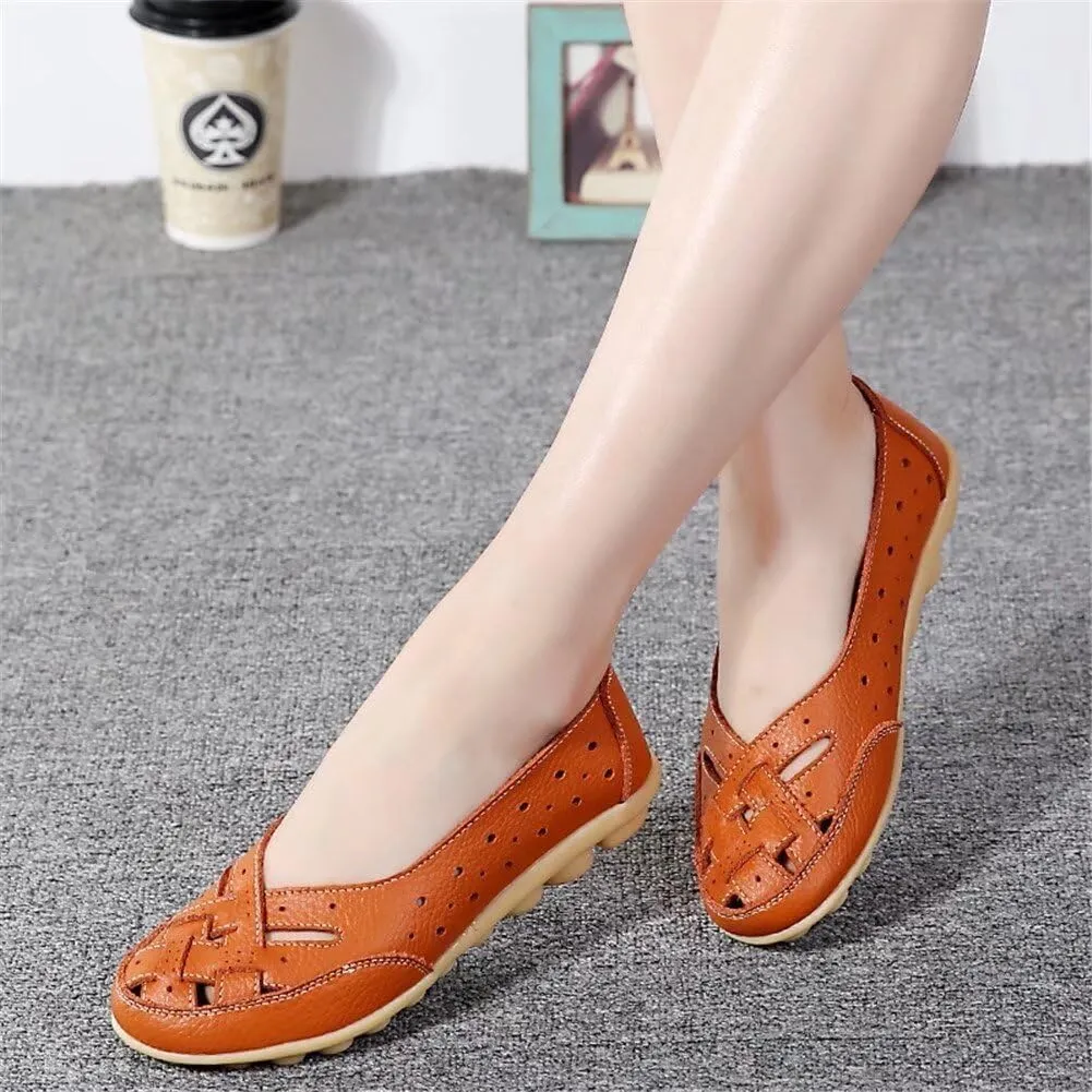 Closed Toe Sandals Women Hollow Comfortable Flats Dressy Wide Width Walking Shoes Outdoor Casual Beach Slide Slippers