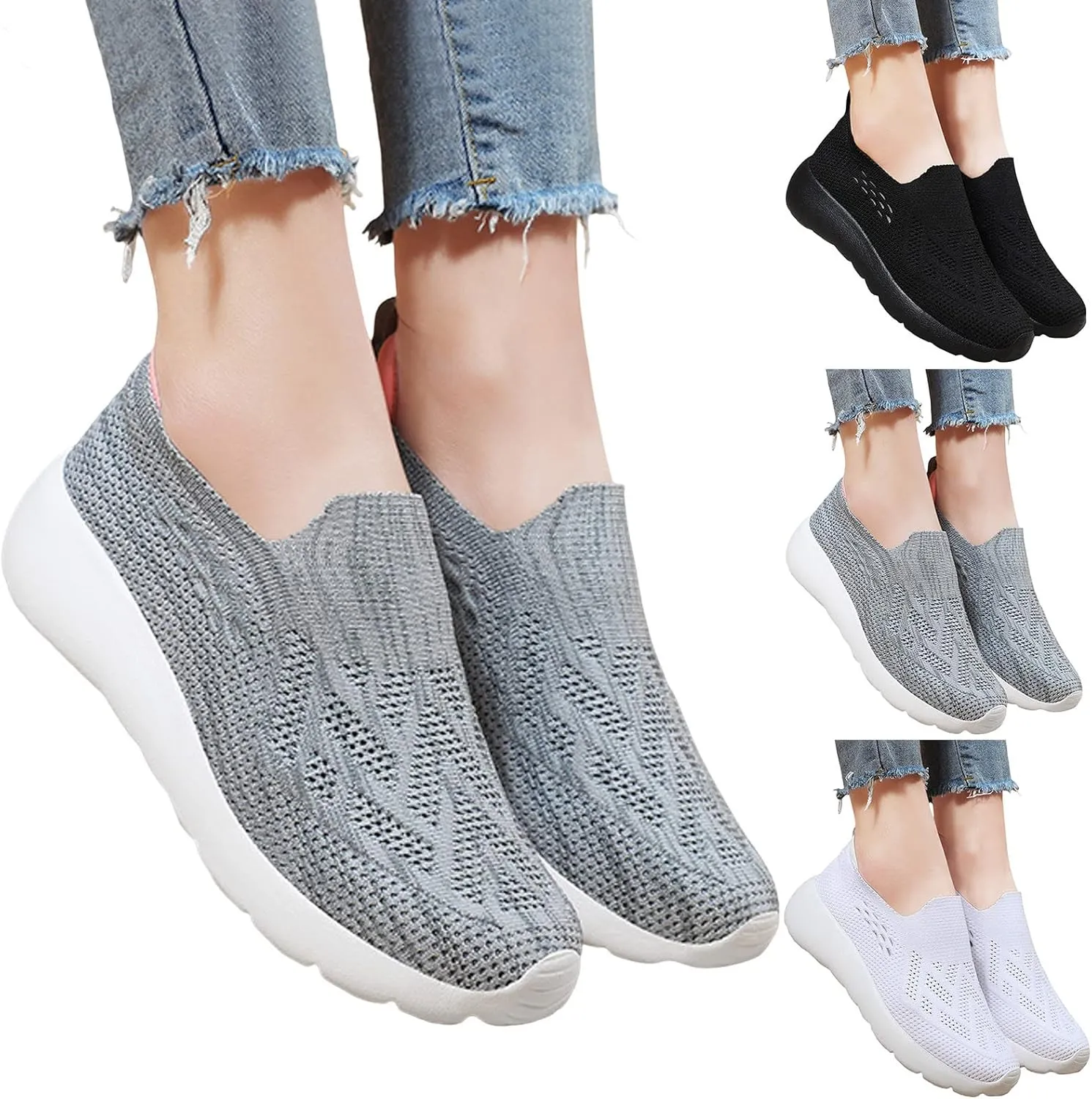Comfort Wear Orthowear Shoes for Women, Fashion Comfortwear Ortho Shoes for Women Plantar Fasciitis Comfortable Air Cushion Ortho Breathable Stretch Cushion Sneakers