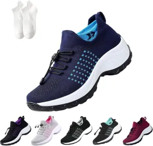 Comfortwear Ortho Shoes for Women Plantar Fasciitis, Orthopedic Sneakers Breathable Women Walking Shoes Slip on Shoes