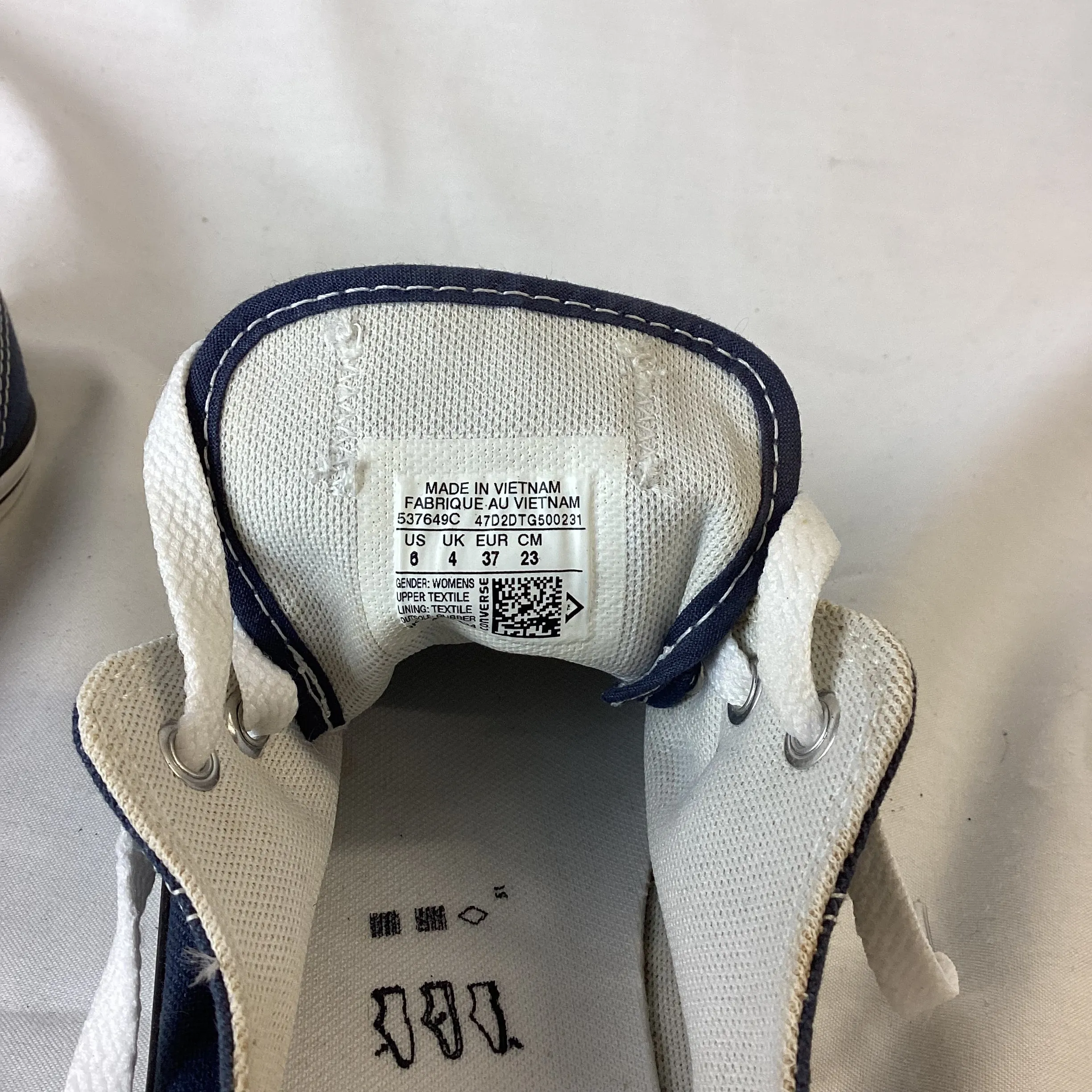 Converse All Stars Blue Canvas Trainers Size UK 4
