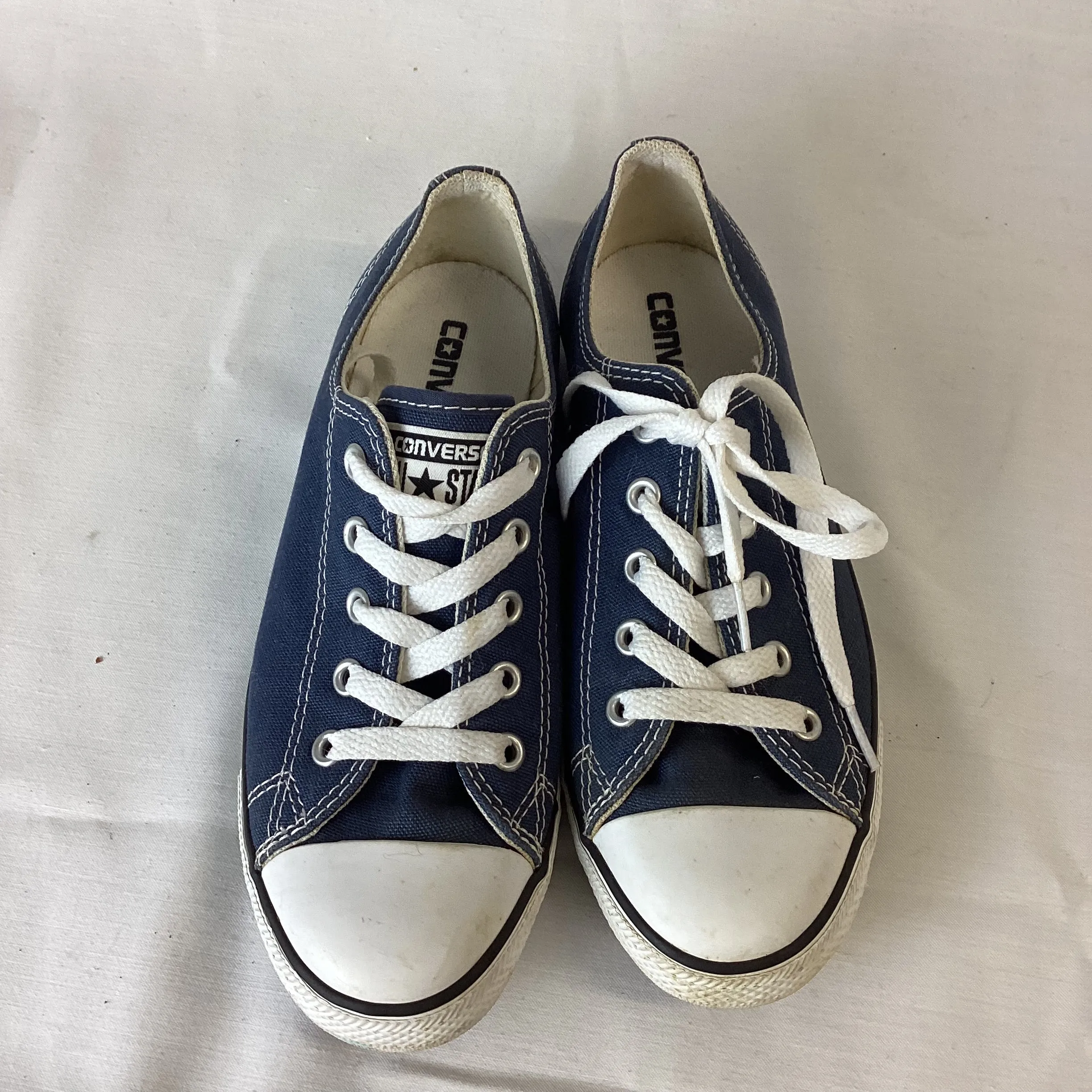 Converse All Stars Blue Canvas Trainers Size UK 4