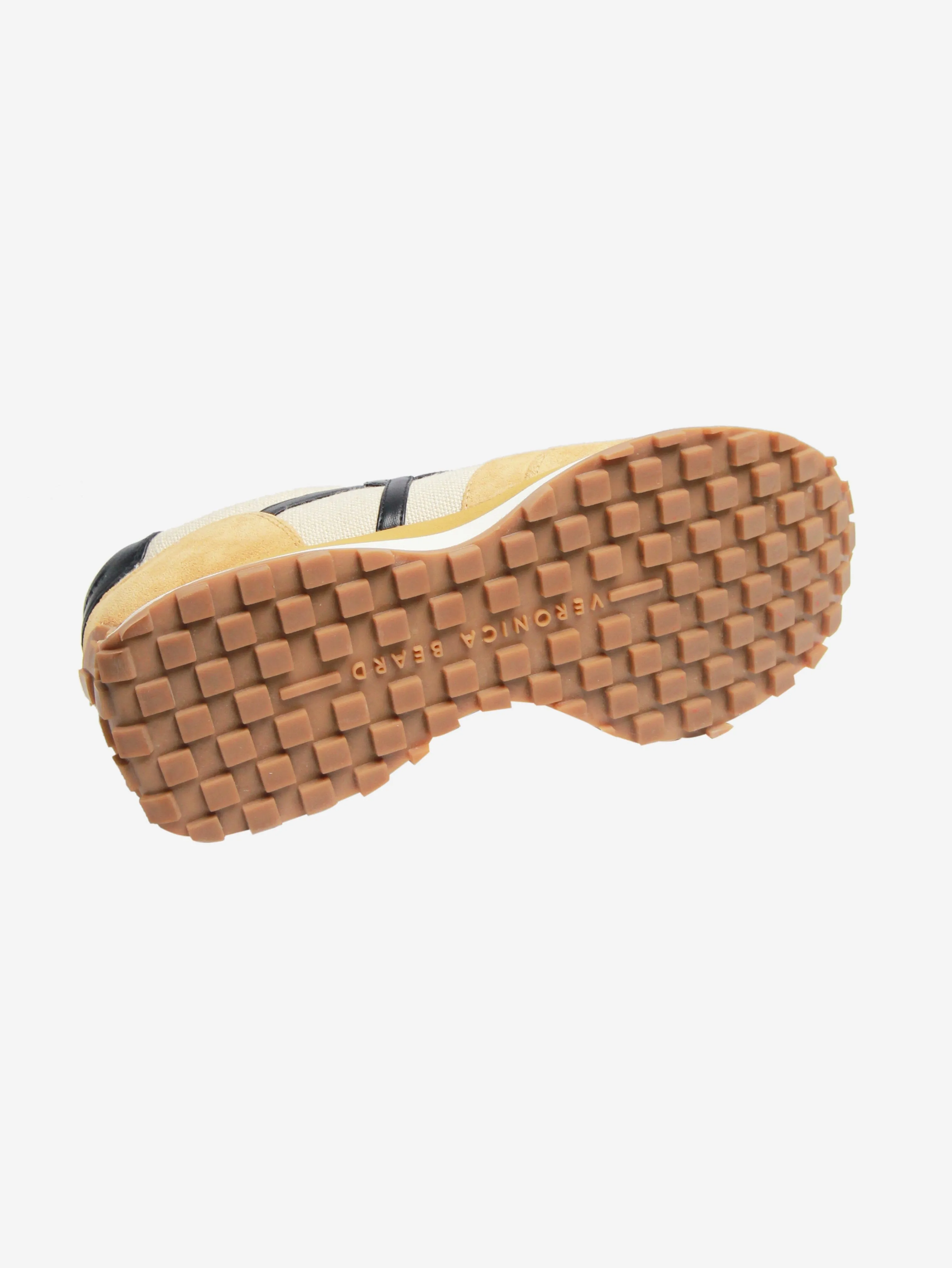 Ecru Valentina suede and canvas trainers - size EU 39.5