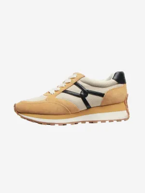 Ecru Valentina suede and canvas trainers - size EU 39.5