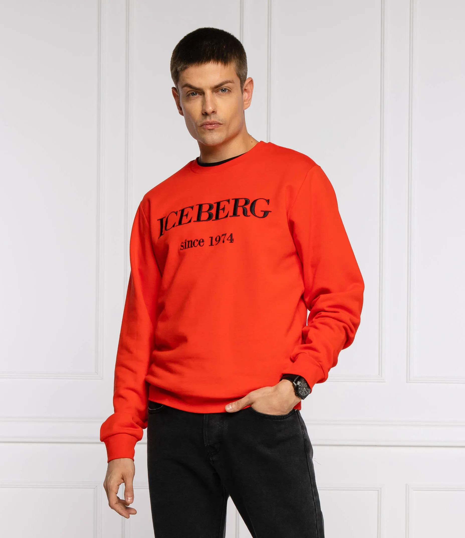 Embroided Logo 5C Sweatshirt (Red) - I24E05063004689