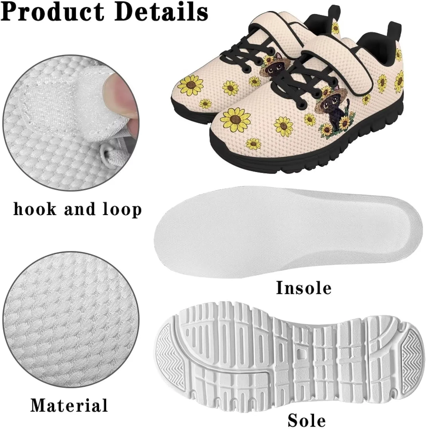 Girls Running Sports Shoes Breathable Kids Athletic Causal Shoes for Daily Wear