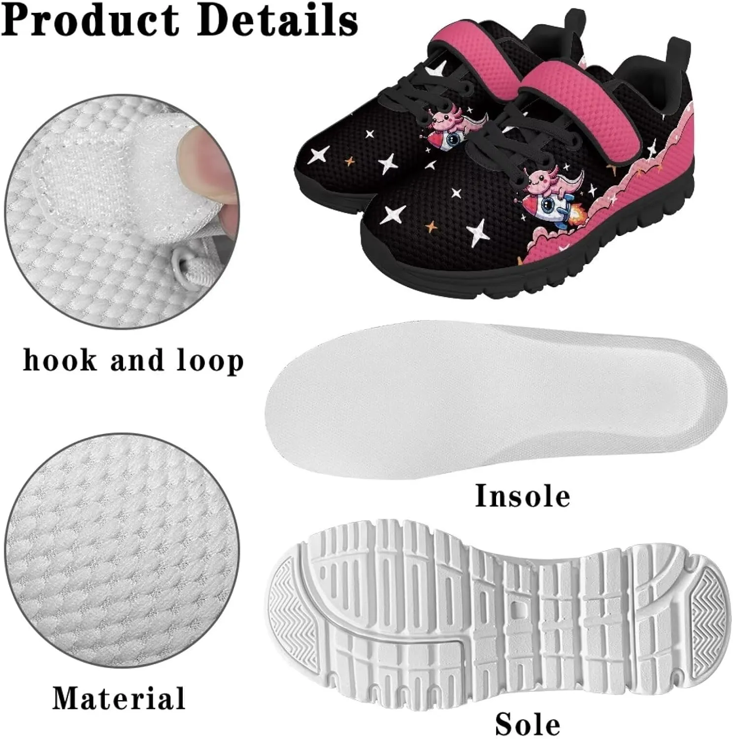 Girls Running Sports Shoes Breathable Kids Athletic Causal Shoes for Daily Wear