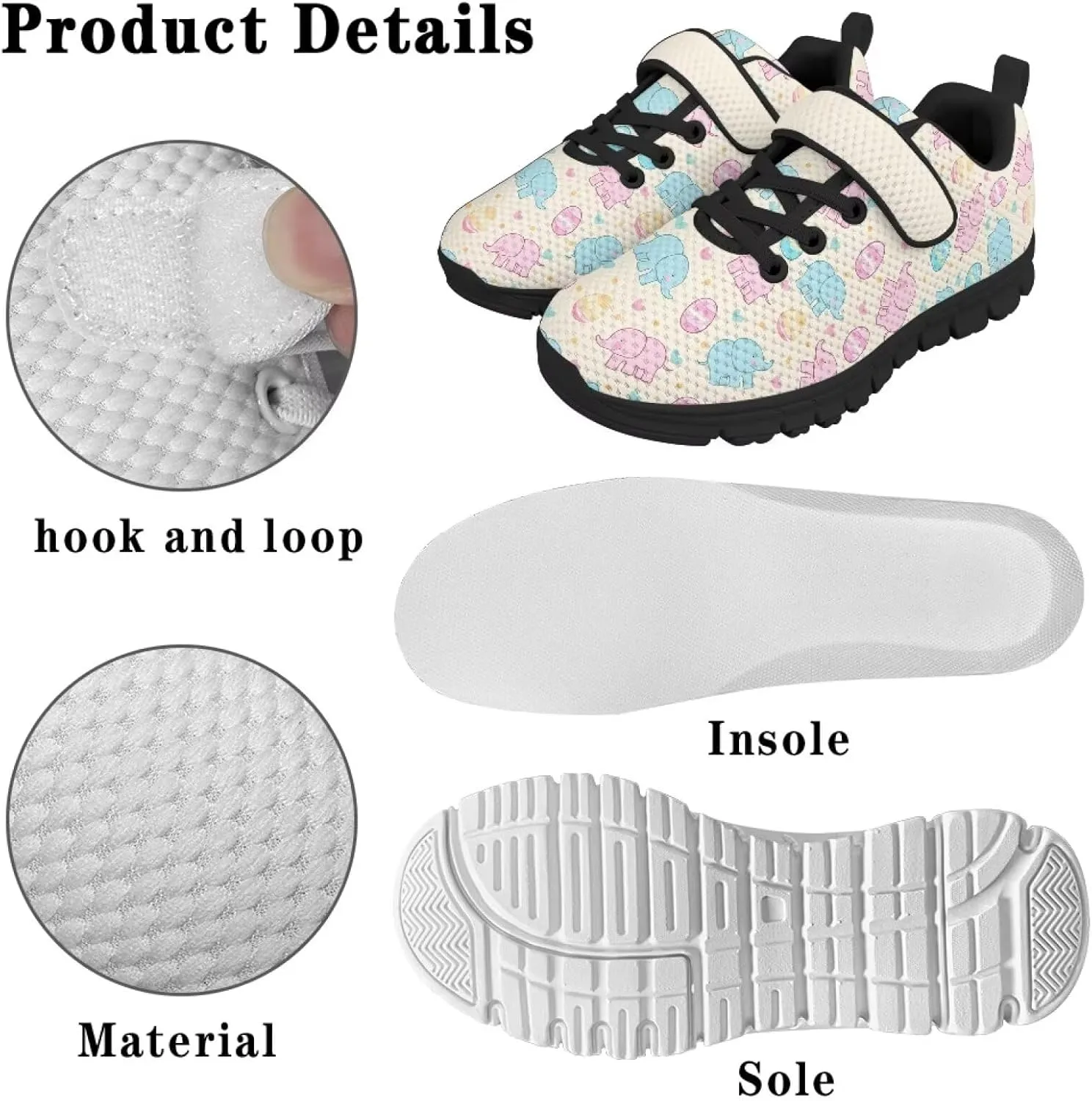 Girls Running Sports Shoes Breathable Kids Athletic Causal Shoes for Daily Wear