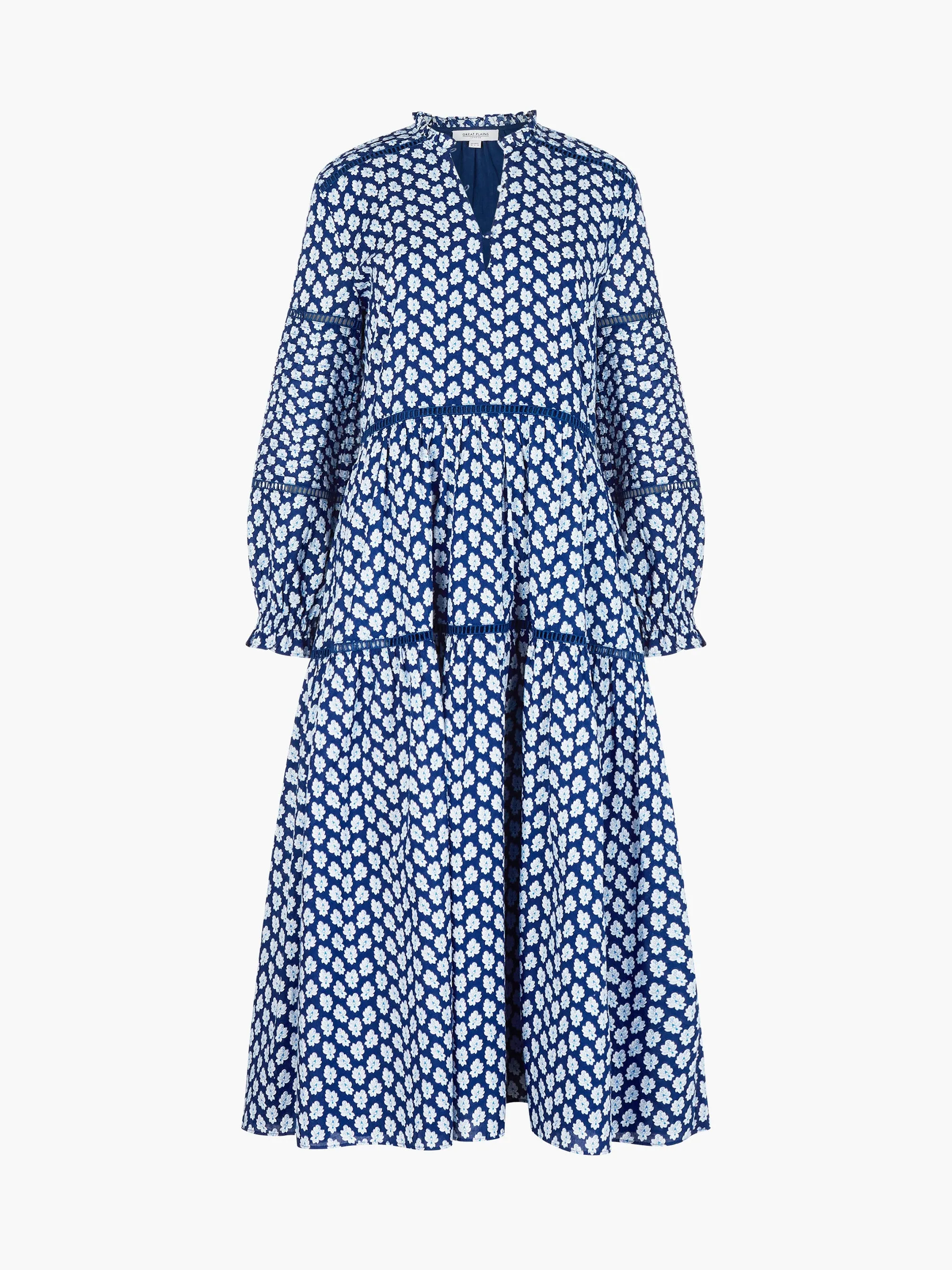 Great Plains Aspen Bloom tiered dress Summer Navy Multi