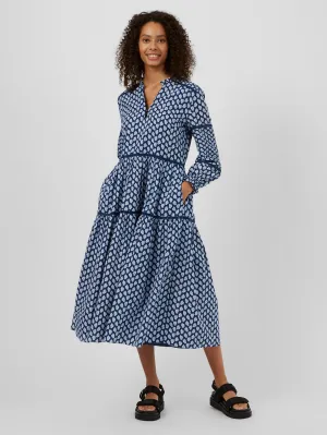 Great Plains Aspen Bloom tiered dress Summer Navy Multi