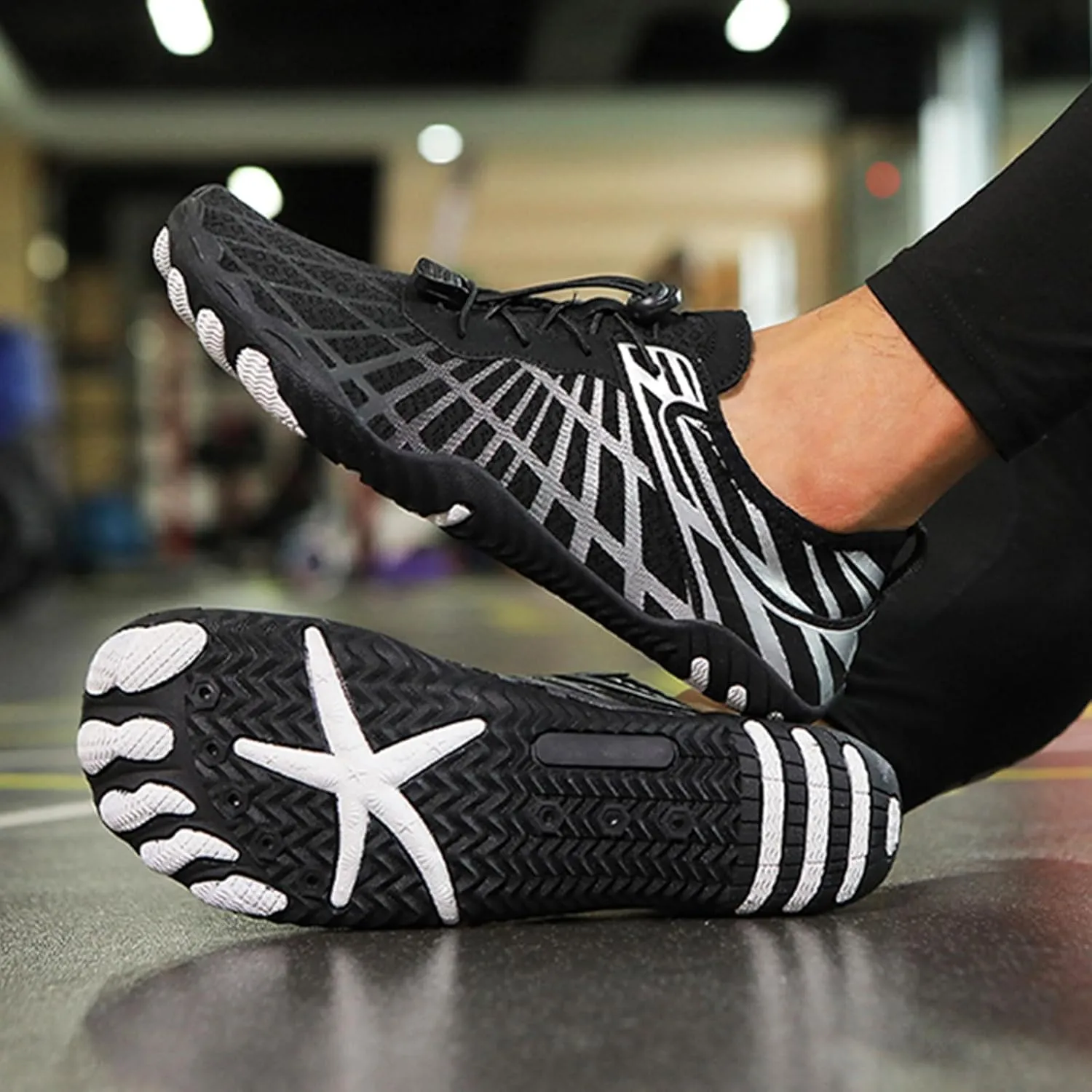 Grounded Footwear for Women Men with Neuropathy Water Shoes Quick-Dry Aqua Socks Swim Beach Barefoot Diabetic Shoes Walking Wide Toe Box Sneakers for Hike Yoga Lightweight Comfortable Breathable
