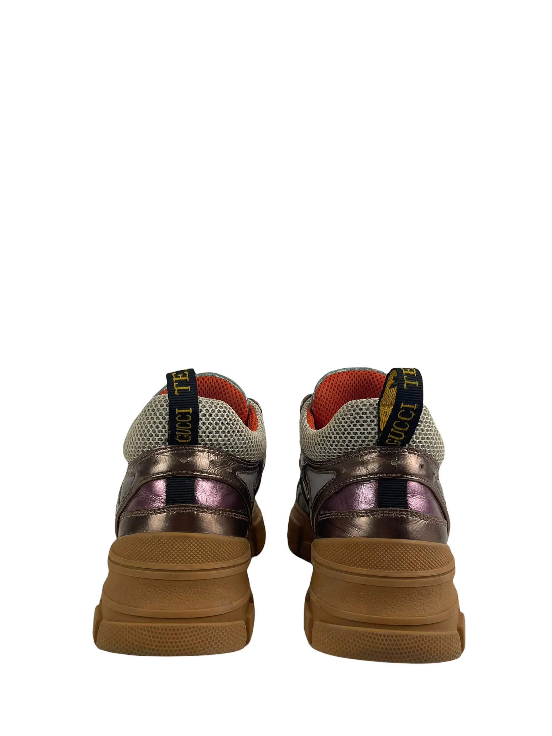 Gucci Flashtrek Metallic Multi-Colored Sneakers - UK 6
