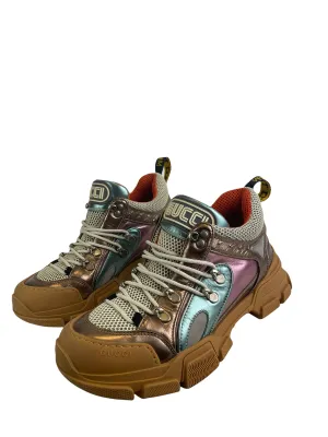 Gucci Flashtrek Metallic Multi-Colored Sneakers - UK 6