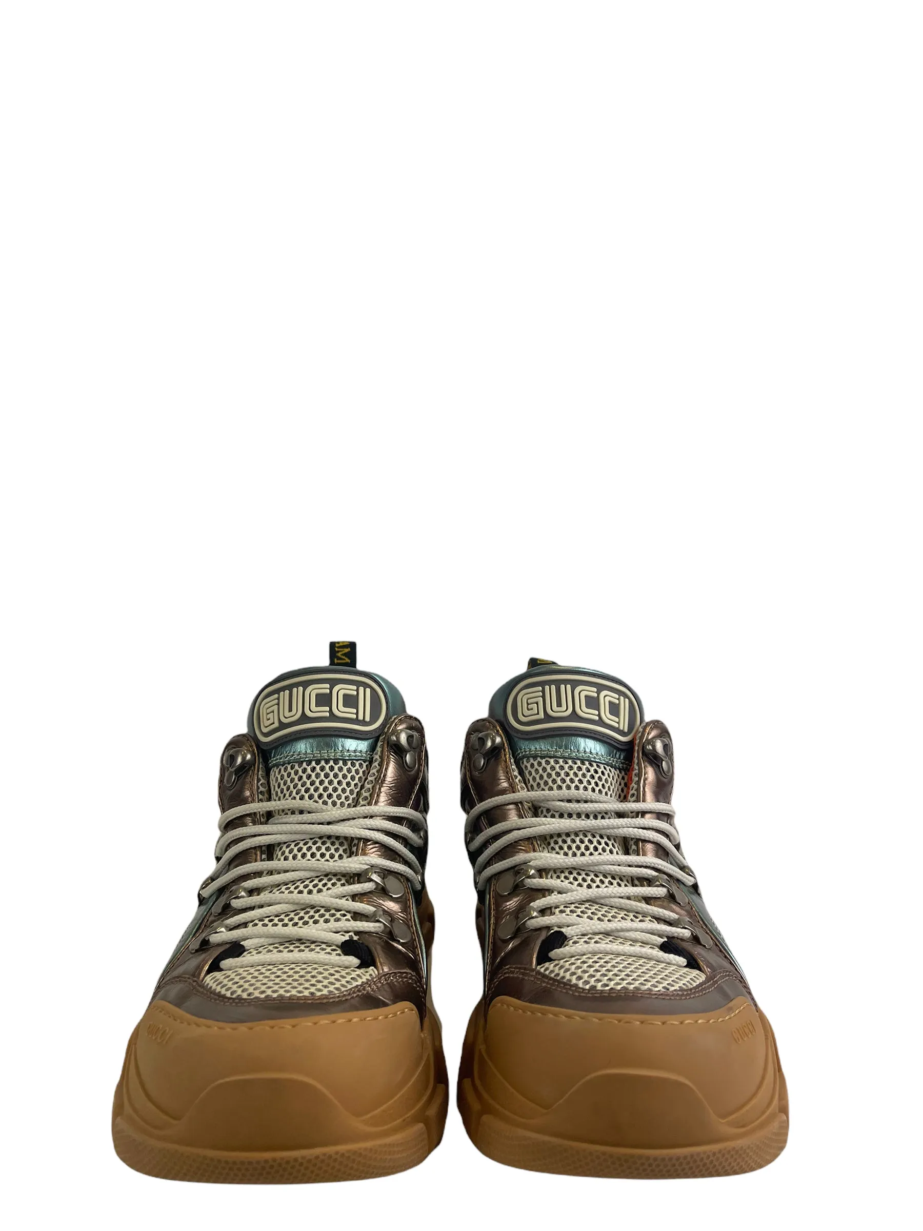 Gucci Flashtrek Metallic Multi-Colored Sneakers - UK 6