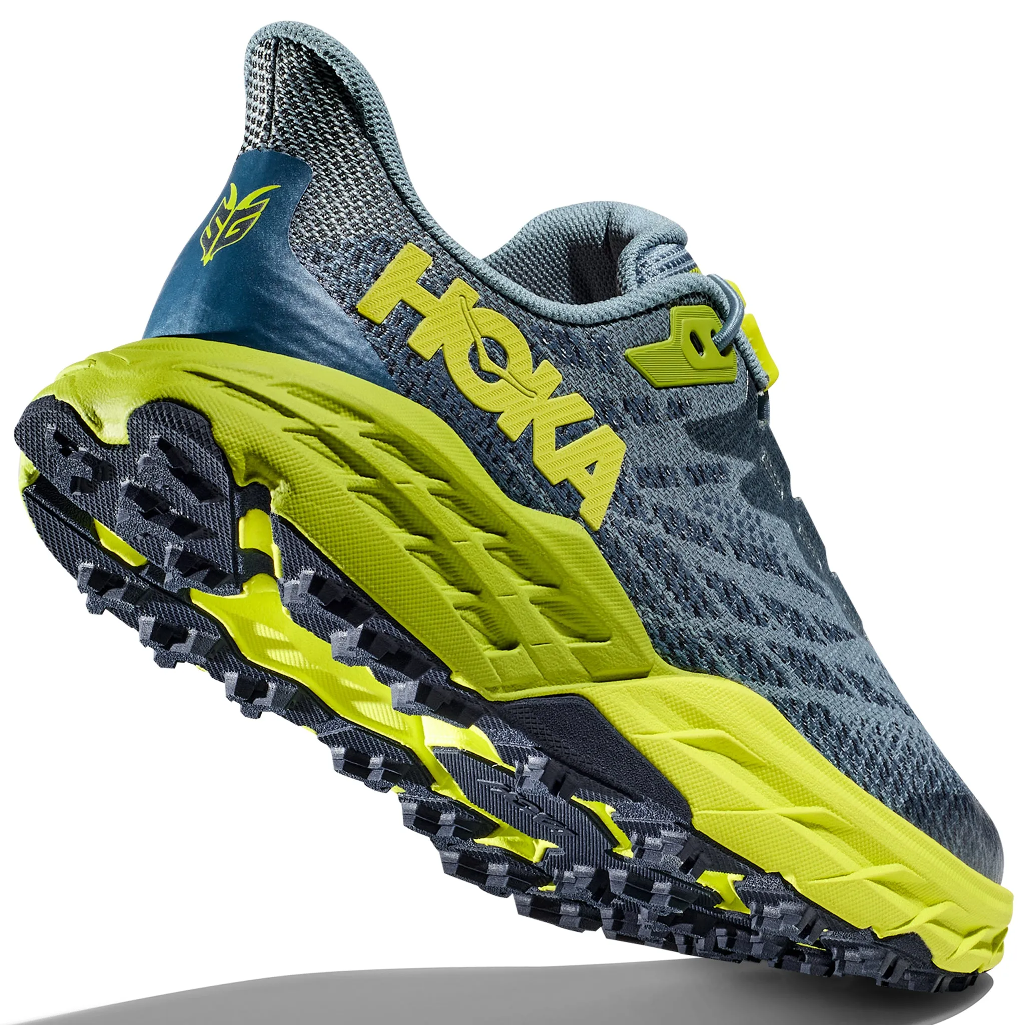 Hoka Speedgoat 5 Youth Stone Blue/Dark Citron