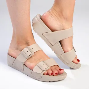 Holster SkyHigh Double Buckle Wedge Sandals - Sand