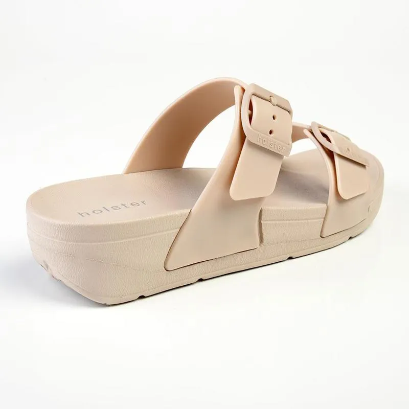 Holster SkyHigh Double Buckle Wedge Sandals - Sand