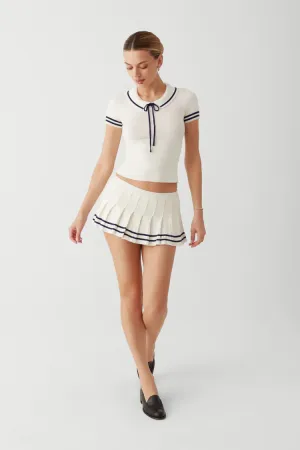 Honeymoon Knit Pleated Skort