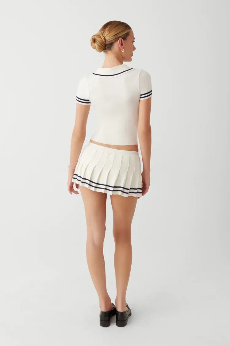 Honeymoon Knit Pleated Skort