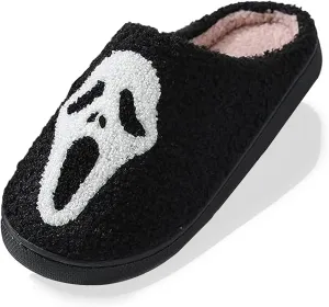 House Slippers for Women Men, Halloween Pumpkin Slippers,Womens Slipper Fuzzy Memory Foam Fluffy Soft Warm Slip On House Shoes Cute Spooky Slides,Anti-Skid Cozy Plush for Indoor Outdoor