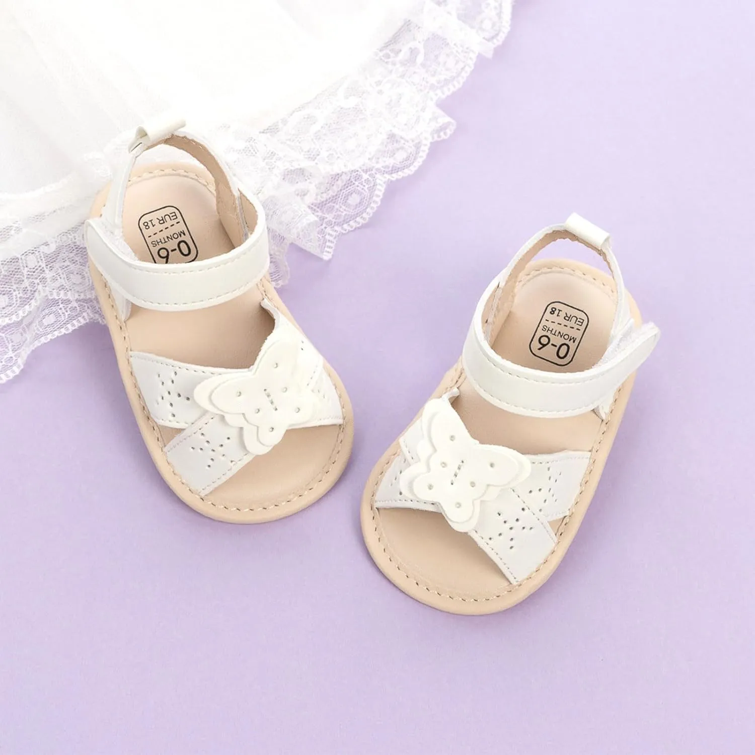 Infant Baby Girls Sandals Non Slip Soft Sole T Strap Flip Flops Toddler First Crib Dress Shoes Infant Sandals Boys